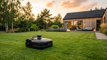 Segway Navimow robotgressklipper med LiDAR-sensor på stor hageplen
